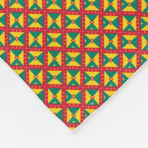 Patchwork Grenada Flag Pattern Fleece Blanket