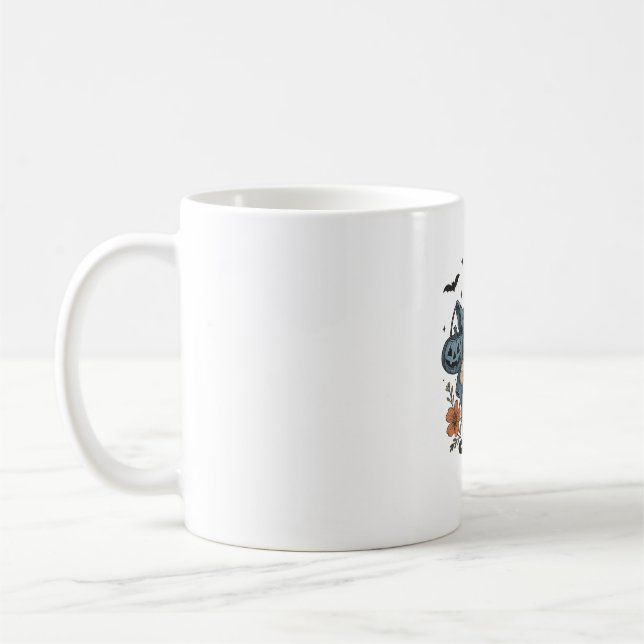 Patchwork Halloween Ghost black Cat Essential T-Sh Coffee Mug (Left)