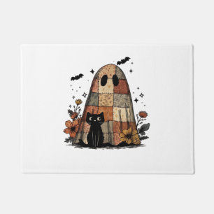 Patchwork Halloween Ghost black cat Essential T-Sh Doormat