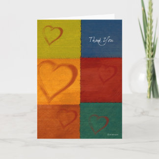 Patchwork Hearts-ThankYou Thank You Card