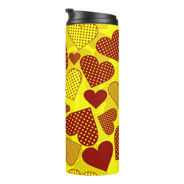 'Patchwork Hearts' Tumbler (Rotated Right)