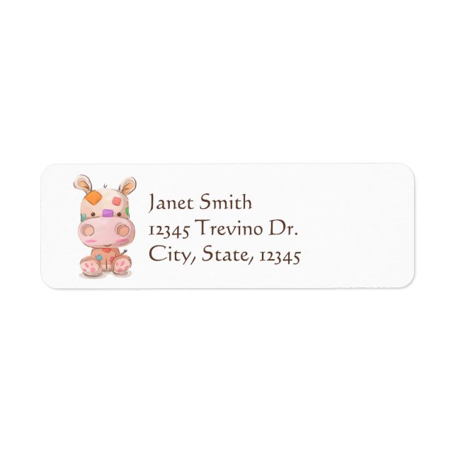 Patchwork Hippo Return Address (Front)