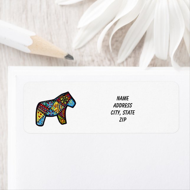 Patchwork Horse # 1 Address Label (Insitu)