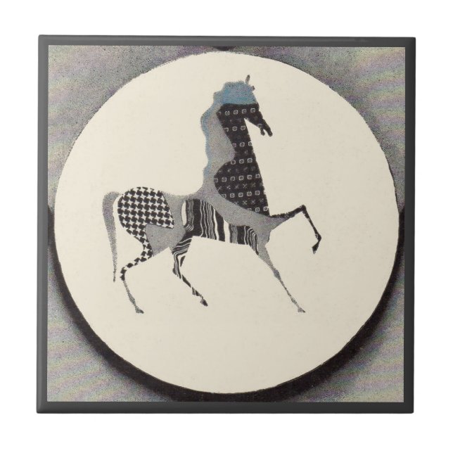  patchwork horse print tile (Front)