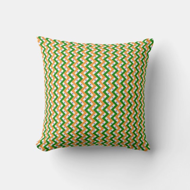Patchwork India Flag Pattern  Cushion (Front)