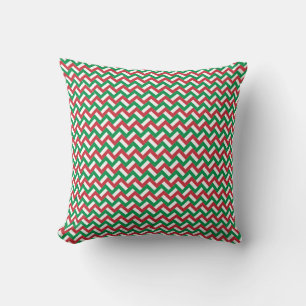Patchwork Italy Flag Pattern Cushion