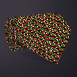 Patchwork Kenya Flag Pattern  Tie