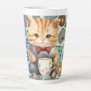 Patchwork Kitty  Latte Mug