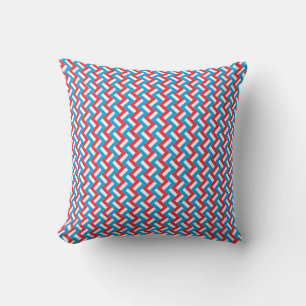 Patchwork Luxembourg Flag Pattern Cushion