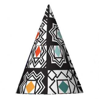 Patchwork Maori: Ethnic Carpet Design. Party Hat