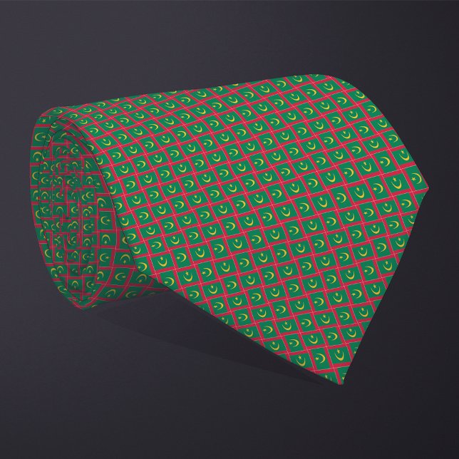 Patchwork Mauritania Flag Pattern  Tie (Creator Uploaded)