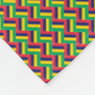 Patchwork Mauritius Flag Pattern Fleece Blanket