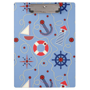 Patchwork Nautical Design Clipboard