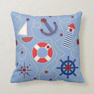 Patchwork Nautical Design Cushion