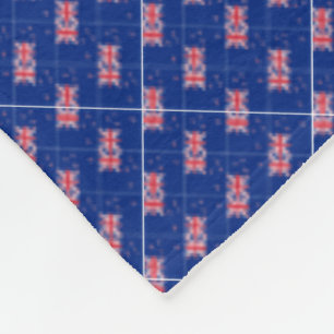 Patchwork New Zealand Flag Pattern Fleece Blanket