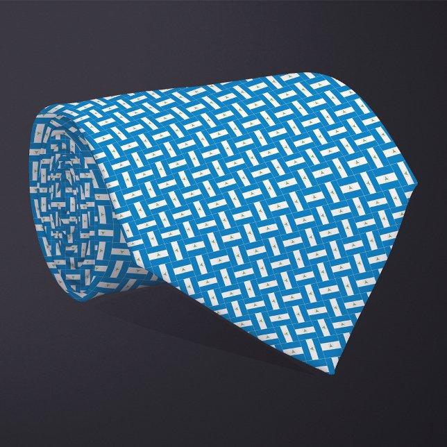 Patchwork Nicaragua Flag Pattern  Tie (Creator Uploaded)