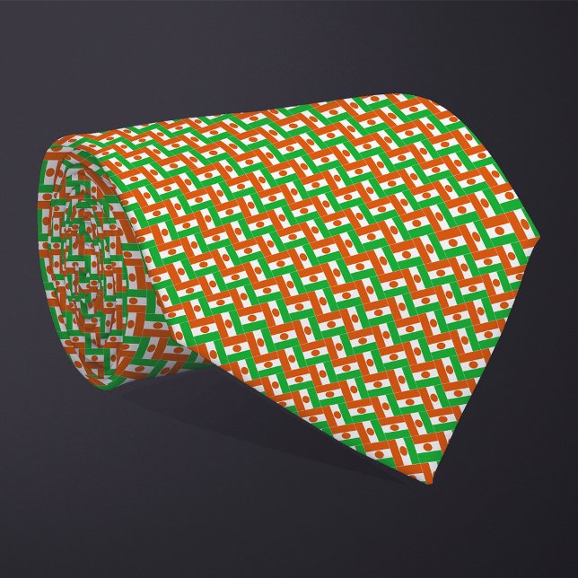 Patchwork Niger Flag Pattern  Tie (Creator Uploaded)