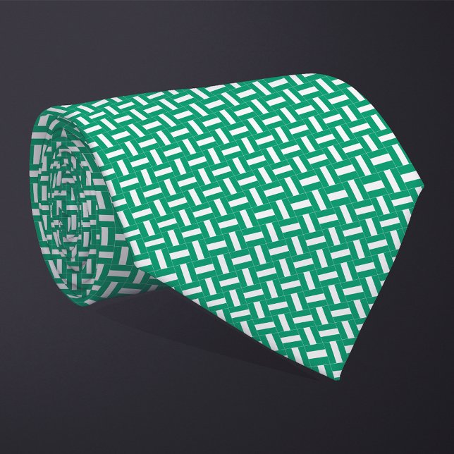Patchwork Nigeria Flag Pattern  Tie (Creator Uploaded)