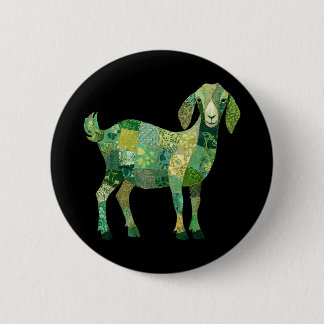 Patchwork Nubian Dairy Goat 6 Cm Round Badge