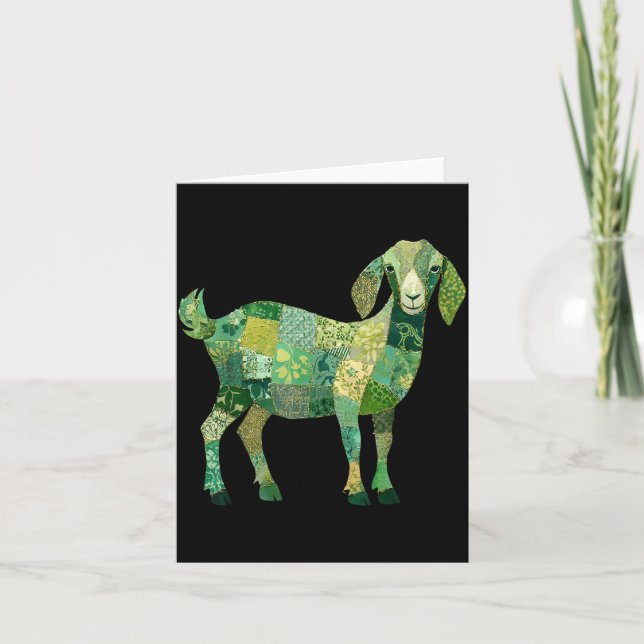 Patchwork Nubian Dairy Goat Card (Front)