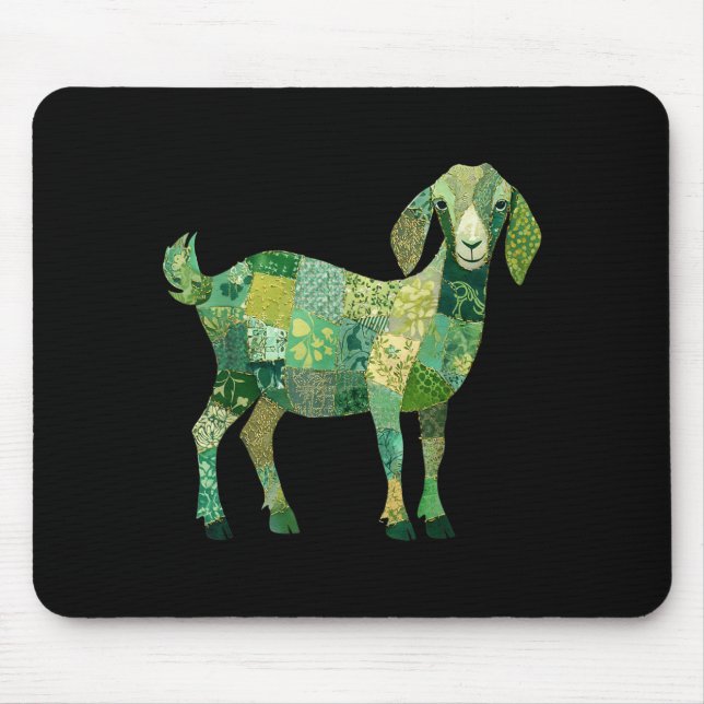 Patchwork Nubian Dairy Goat Mouse Mat (Front)