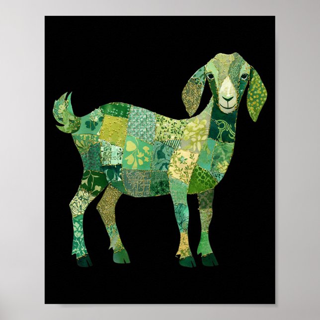 Patchwork Nubian Dairy Goat Poster (Front)