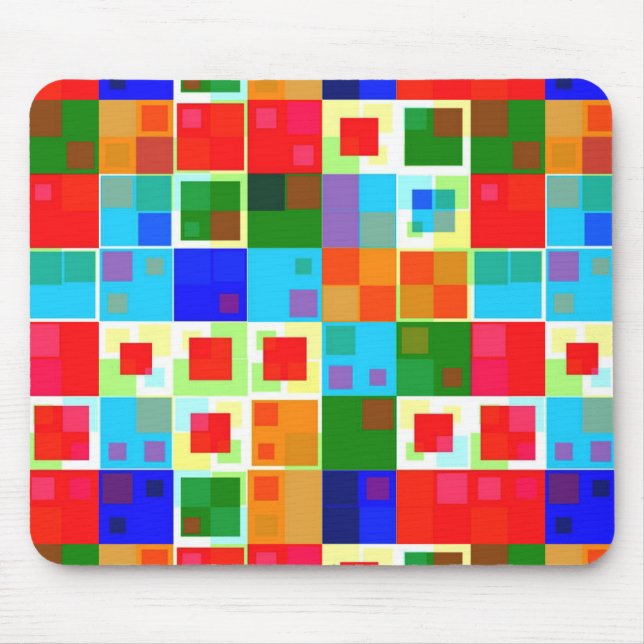 Patchwork Of Colour Mouse Mat (Front)