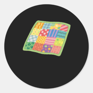 Patchwork Of Nature Fabric Sticker Sticker