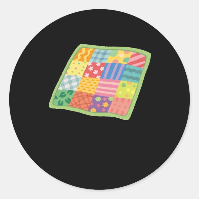Patchwork Of Nature Fabric Sticker Sticker  (Front)