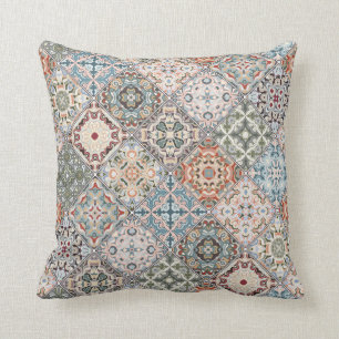 Patchwork of square patches cushion