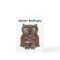 Patchwork Owl Birthday Card