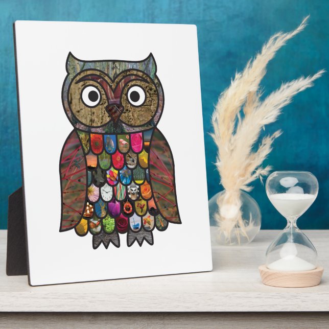 Patchwork Owl Plaque (Side)