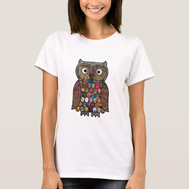 Patchwork Owl T-Shirt (Front)