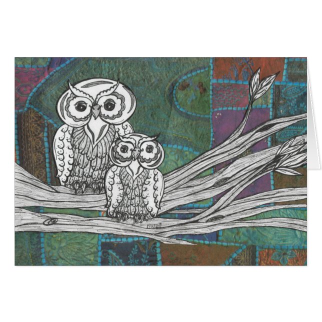 Patchwork Owls (Front Horizontal)