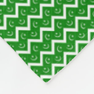 Patchwork Pakistan Flag Pattern Fleece Blanket