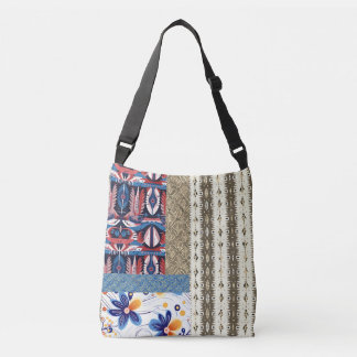 Patchwork pattern Boho style Crossbody Bag