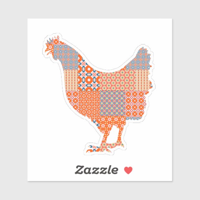 Patchwork Pattern Chicken Farm Animal (Sheet)
