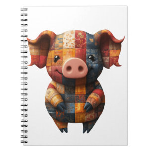 Patchwork Pig Notebook
