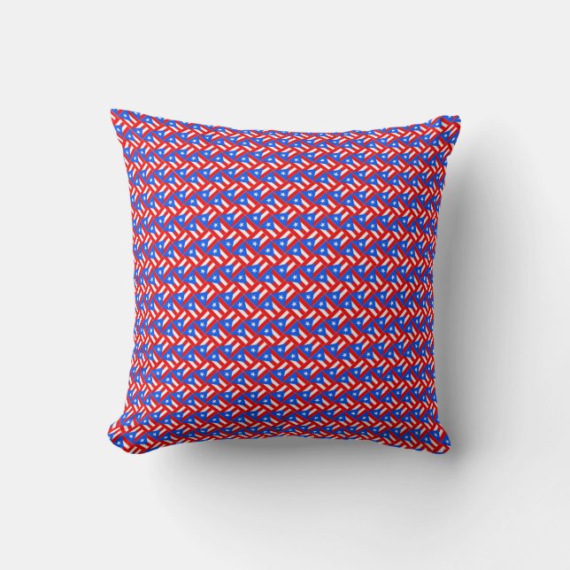 Patchwork Puerto Rico Flag Pattern  Cushion (Front)