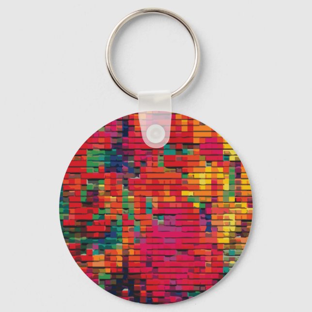 Patchwork Quilt #1 Key Ring (Front)