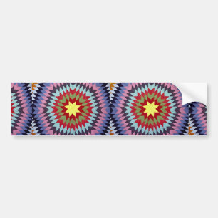 Patchwork quilt bumper sticker