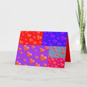 PATCHWORK QUILT CARD FOR VALENTINES DAY - GIFTS