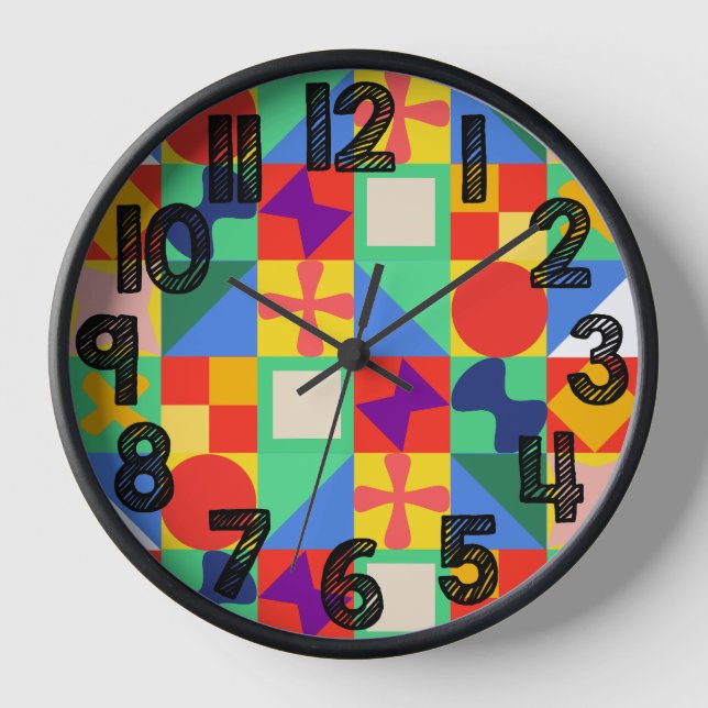 Patchwork Quilt  Clock (Front)