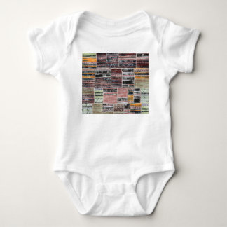 Patchwork Quilt Collage Seamless Print. Baby Bodysuit