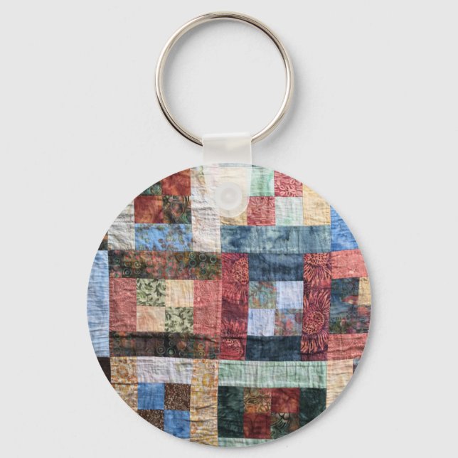 Patchwork Quilt Key Ring (Front)