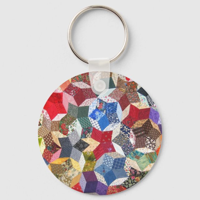 Patchwork Quilt Key Ring (Front)