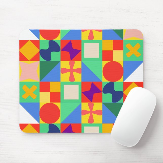 Patchwork Quilt  Mouse Mat (With Mouse)