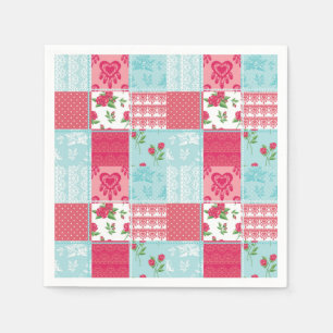 Patchwork Quilt Multicolored Gingham Napkin