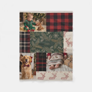 Patchwork Quilt Plaid Patterns Rustic Country Flee Fleece Blanket