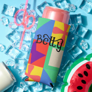 Patchwork Quilt  Seltzer Can Cooler